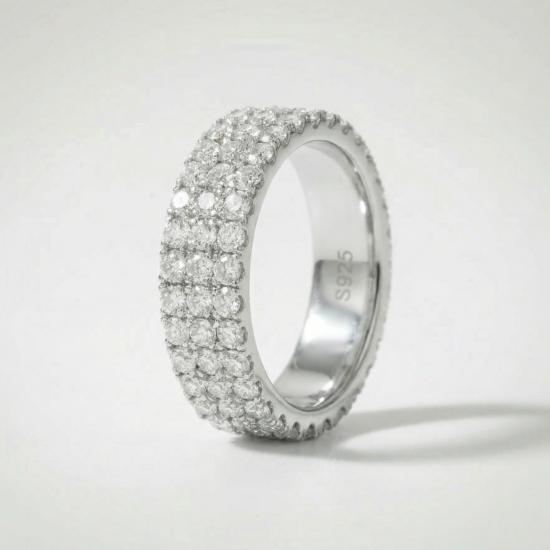 Themis Ring, Three Row Silver